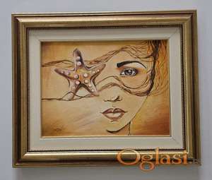 Ulje na platnu - Lepotica i morska zvezda