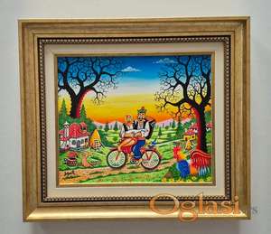 Naiva, ulje na platnu - Seoska ljubav