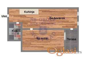 Dvosoban stan na Telepu, 42m2