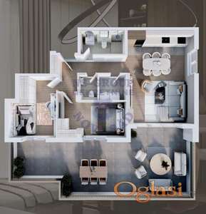 Fantastičan trosoban stan sa velikom terasom!