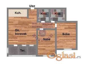 Trosoban stan na sajmu 66m2