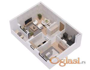 Dvosoban stan u izgradnji-Telep