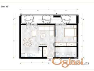 Sr.Kamenica dvosoban stan 45,5m2 top lokacija HITNO!
