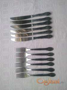 escajg 6 viljušaka+ 6 kuhinjshih noževa -marke nerž