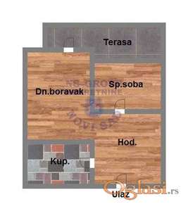 Dvosoban, 46m2 Klisa