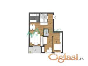 TROSOBAN STAN U IZGRADNJI 66 m² - TELEP 