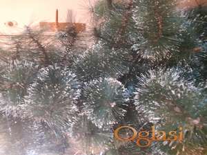 Novogodišnji bor sa srebrnim iglicama 180cm