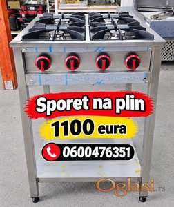 Sporet na plin 730-730-850 sa 4 rinle otvoren