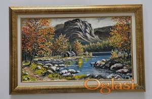 Ulje na lesonitu - Planinska oaza tisine