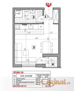 Svetla, lepa garsdonjera-30 m2-065/3858-888