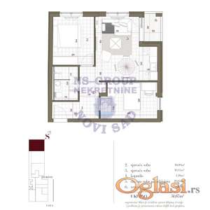 - 52m2 - Dvoiposoban u izgradnji - TELEP -