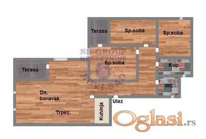 Četvorosoban stan- cena sa pdv-om- Telep!