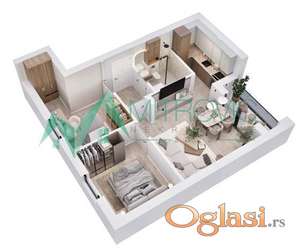 VRDNIK – STAN 52 m², SMART HOME SISTEM, NOVI STANDARD STANOVANJA 