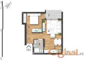 Novi Sad - Moderan stan 41 m² u izgradnji u prestižnom kompleksu!