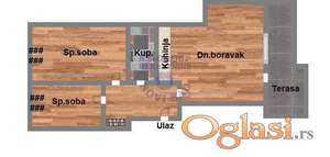 Trosoban stan u izgradnji na Podbari