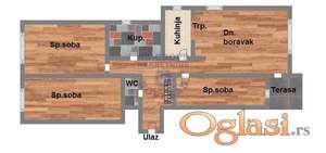 Četvorosoban, PDV, Bulevar patrijarha Pavla! 82m2