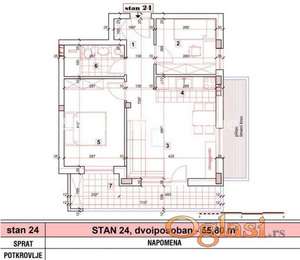 Novo Naselje-Direktna prodaja Dvoiposobnog stana 56 m2 na poželjnoj top lokaciji-mogućnost povrata PDV-a