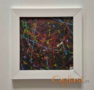 Apstrakcija - Numera 1, akril na platnu.