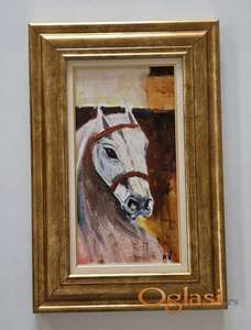 Ulje na platnu - Beli pastuv