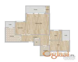 STAN - NOVI SAD - BULEVAR - 75m2 - 185000 evra