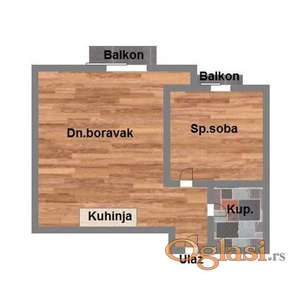 Dvosoban u izgradnji, 41m2, Sajam