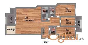 Podbara,četvorosoban,rok kraj 2024,povrat PDV-a.