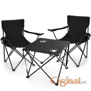 Sklopive stolice sa stočićem - oprema za plažu i kampovanje
