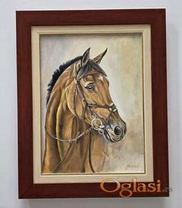 Ulje na platnu - Konj, iskren pogled