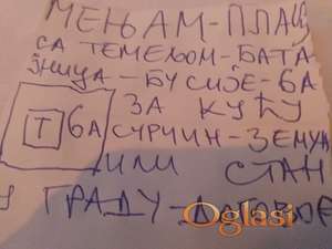 Menjam-Prodajem Plac.Batajnica..busije
