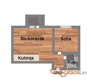 Dvosoban, 40m2 Nova Detelinara