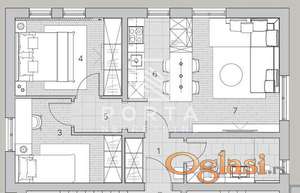 Ledine,Vojvođanska,3.0,stan 52 m2,lux ID#1333