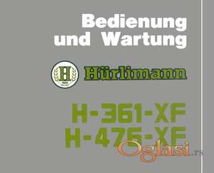 Hurlimann 361 XF - 476 XF Uputstvo za rukovanje i održavanje