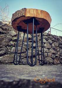 Klub sto ručni rad panj unikat