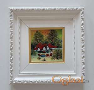 Naiva, ulje na staklu - Seoce. Minijatura