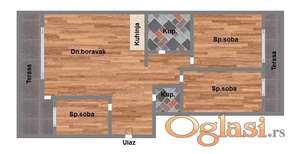 Četvorosoban stan, 91m2, Bulevar