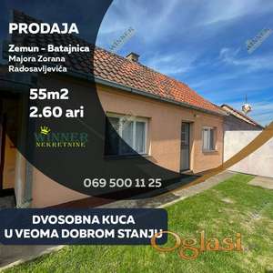 Kuća Na Prodaju – Batajnica Centar, 55m², dvorište 2.6 ari ID#1406
