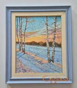 Ulje na platnu - Carobno zimsko jutro, prelepo!