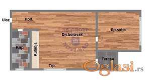 Jednoiposoban stan u izgradnji na Adicama