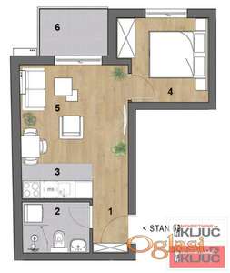 SOMBORSKI BULEVAR, 35m2, Jednoiposoban sa pdv