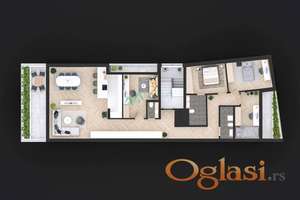 Novi Sad, Novo Naselje - Luksuzan, veoma komforan petosoban stan, idealan za porodično stanovanje + parking! 