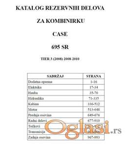 Case 695 SR Tier3 kombinirka  - katalog delova