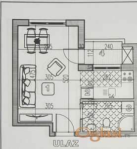 Odličan jednosoban stan u izgradnji u Petrovaradinu.