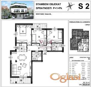 Novi Sad, Veternik, Odličan četvorosoban stan sa povratom Pdv-a