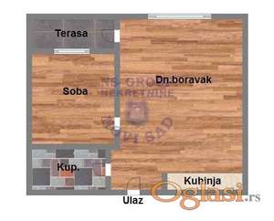 Jednoiposoban stan u izgradnji na Sajmu, 36m2!