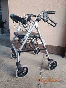 Hodalica šetalica alu sa naslonom  korpom i većim sedištem