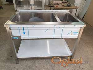 Dvodelna sudopera za pranje plehova dimenzija 1150-700-850mm