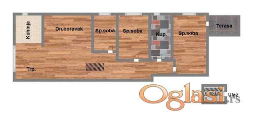 Odličan četvorosoban stan Telep