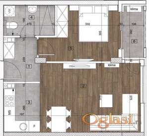 Dvosoban stan na Bulevaru Patrijarha Pavla u izgradnji