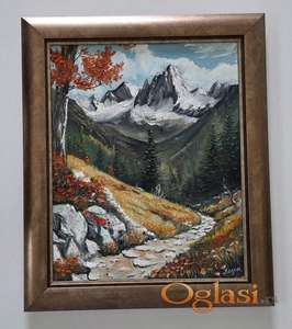 Ulje na platnu - Planinska staza