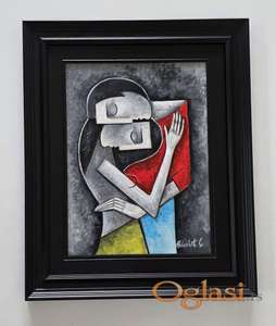 Ulje na platnu - U zagrljaju, prelepa slika!